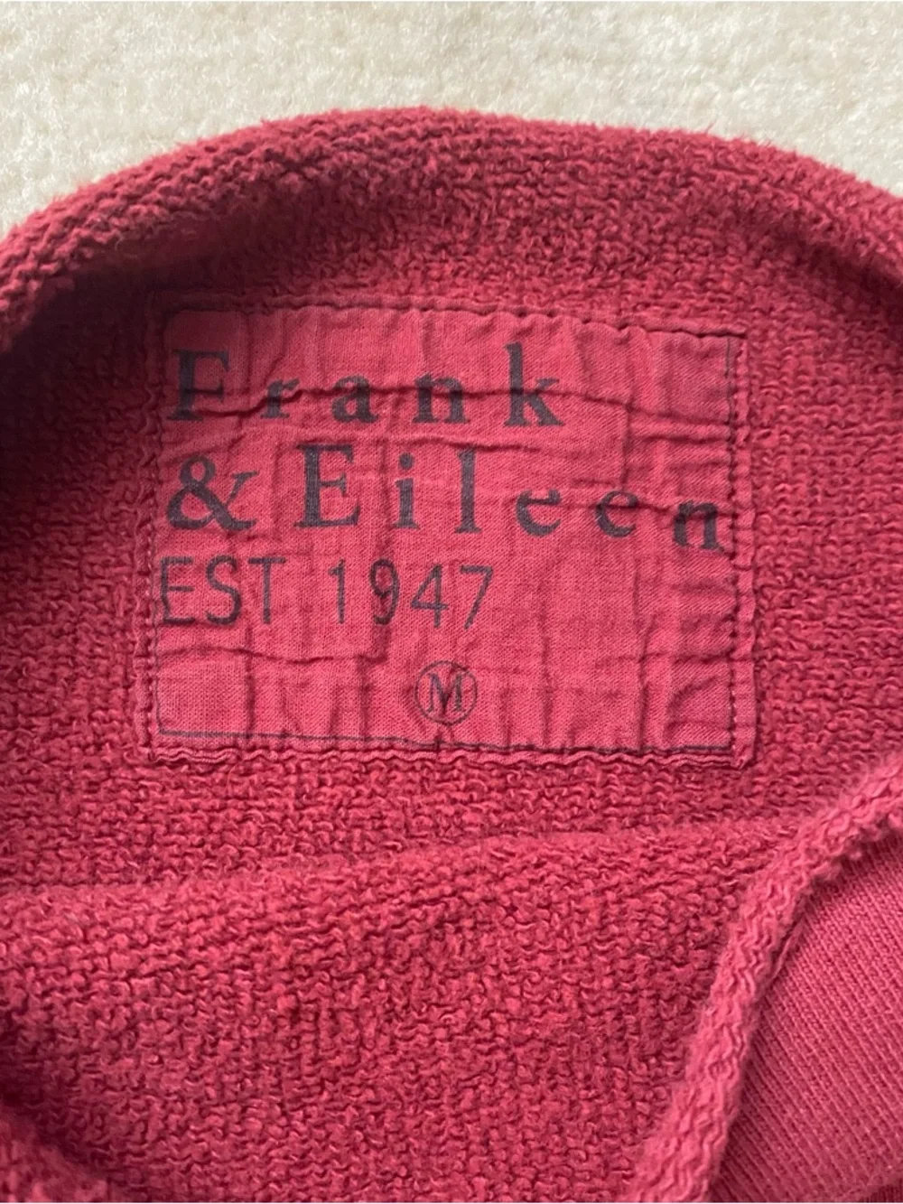 Frank & Eileen Anna Long-Sleeve Funnel Neck Triple Fleece Capelet Medium Red - Picture 4 of 9